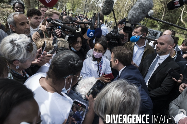 Déplacement d Emmanuel Macron dans la région Grand Est.