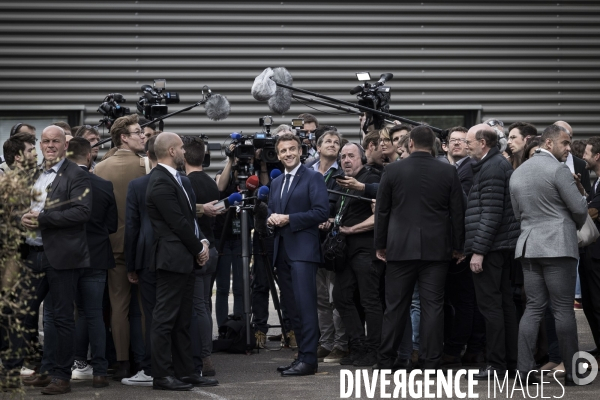 Déplacement d Emmanuel Macron dans la région Grand Est.