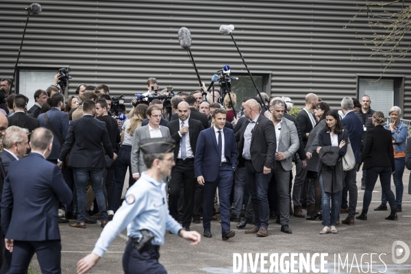 Déplacement d Emmanuel Macron dans la région Grand Est.