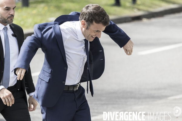 Déplacement d Emmanuel Macron dans la région Grand Est.