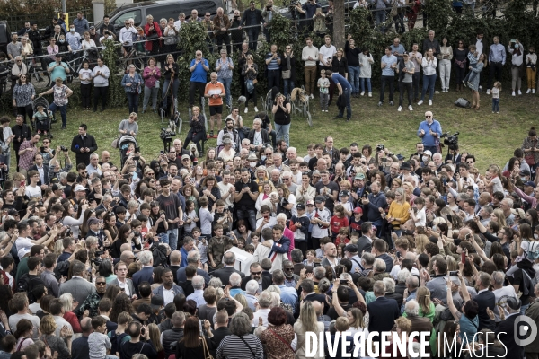 Déplacement d Emmanuel Macron dans la région Grand Est.