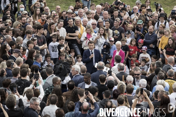 Déplacement d Emmanuel Macron dans la région Grand Est.