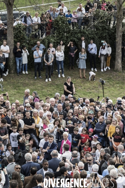 Déplacement d Emmanuel Macron dans la région Grand Est.