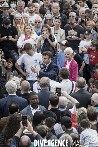 Déplacement d Emmanuel Macron dans la région Grand Est.