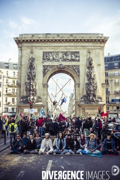 Action de extinction rebellion (xr) pour le climat.