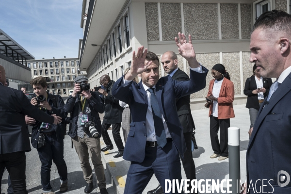 Déplacement d Emmanuel Macron au Havre