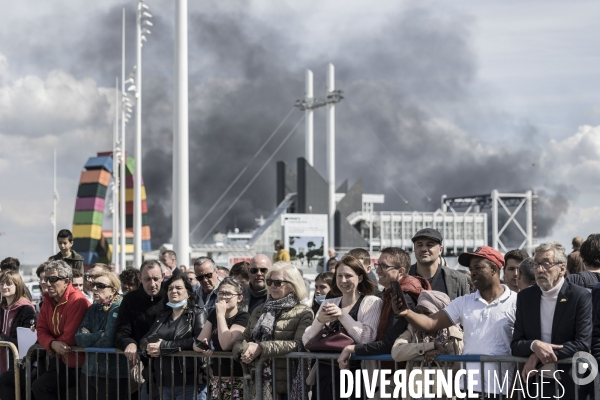 Déplacement d Emmanuel Macron au Havre