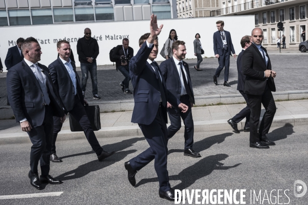 Déplacement d Emmanuel Macron au Havre