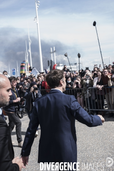 Déplacement d Emmanuel Macron au Havre