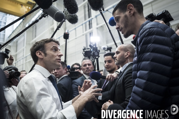 Déplacement d Emmanuel Macron au Havre