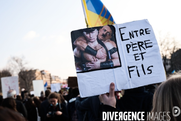 PARIS - Rassemblement pour l Ukraine et contre l invasion Russe