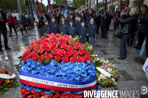 Commémoration du 107ème anniversaire du génocide des Arméniens en 1915 à l Etoile