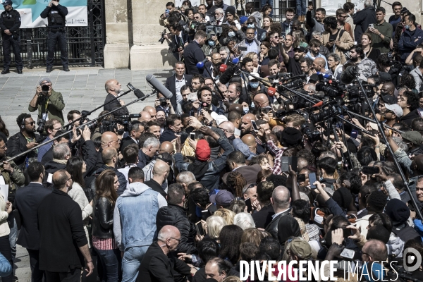 Déplacement d Emmanuel Macron à Saint-Denis