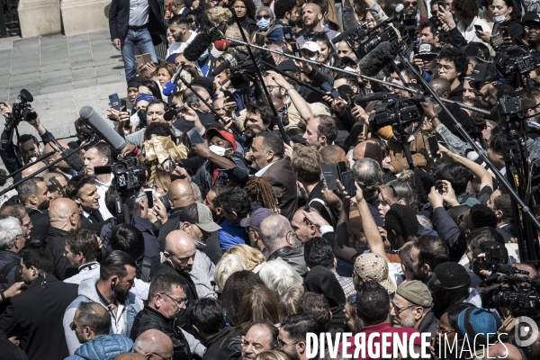 Déplacement d Emmanuel Macron à Saint-Denis