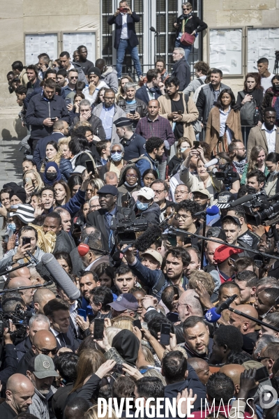 Déplacement d Emmanuel Macron à Saint-Denis