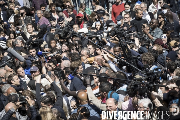 Déplacement d Emmanuel Macron à Saint-Denis