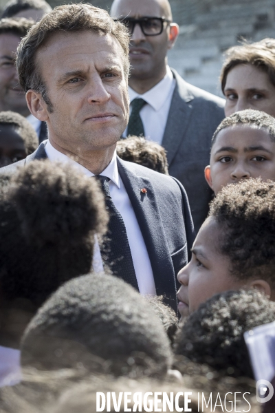 Déplacement d Emmanuel Macron à Saint-Denis