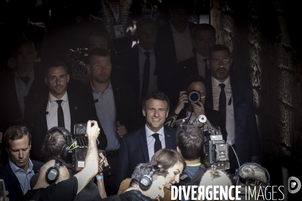 Déplacement d Emmanuel Macron dans le Lot.