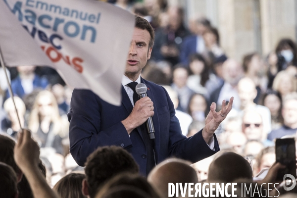 Déplacement d Emmanuel Macron dans le Lot.