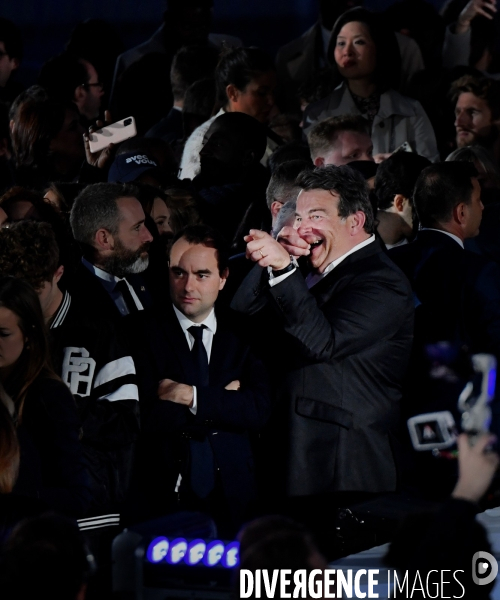 Emmanuel Macron au champs de mars pour fêter sa victoire à l élection présidentielle