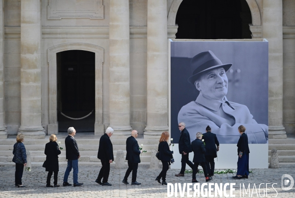 Hommage national à Michel Bouquet aux invalides