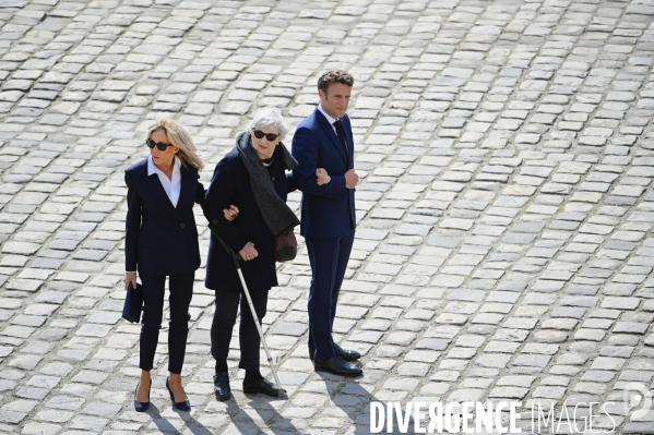 Hommage national à Michel Bouquet aux invalides