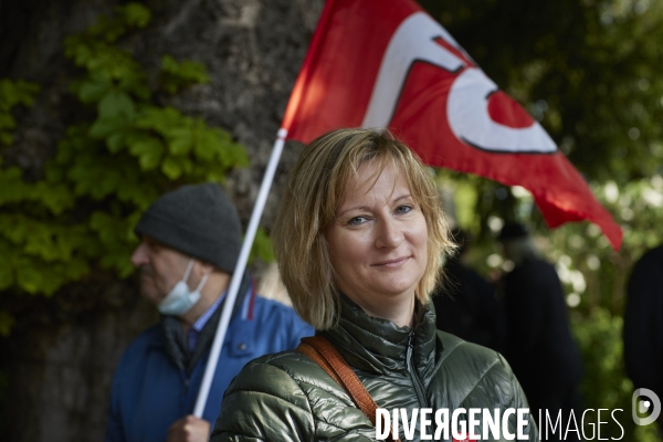 Hommage du 1 er mai Force Ouvriere au Mur des Fédérés