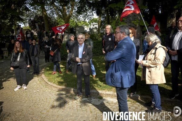 Hommage du 1 er mai Force Ouvriere au Mur des Fédérés