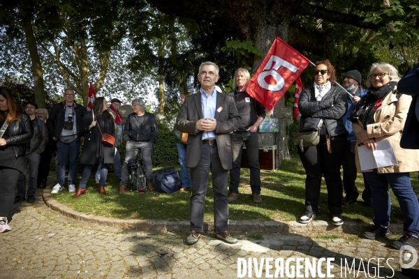 Hommage du 1 er mai Force Ouvriere au Mur des Fédérés