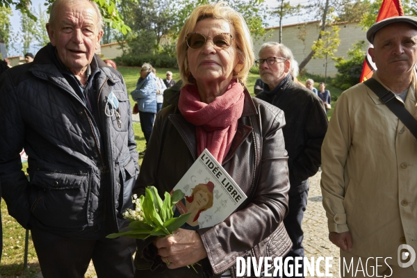 Hommage du 1 er mai Force Ouvriere au Mur des Fédérés