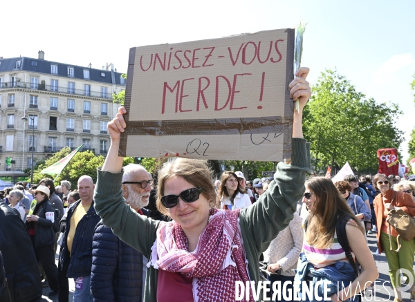 Journée de manifestation du 1er mai 2022 à Paris.