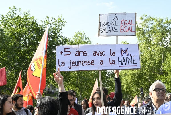 Journée de manifestation du 1er mai 2022 à Paris.