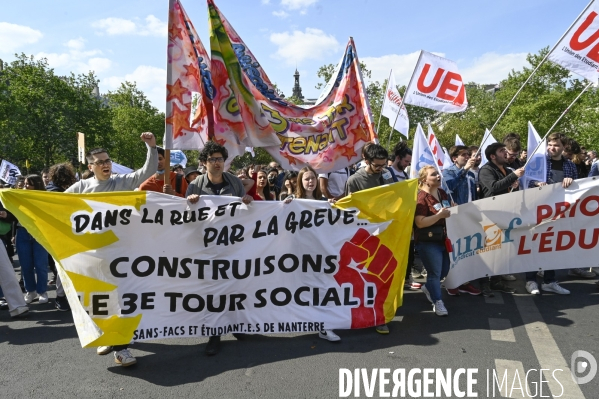 Journée de manifestation du 1er mai 2022 à Paris.