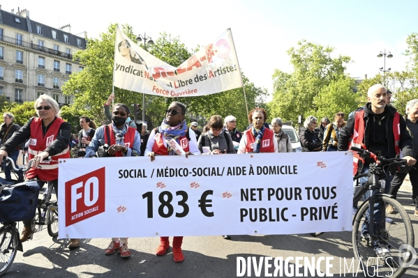 Journée de manifestation du 1er mai 2022 à Paris.