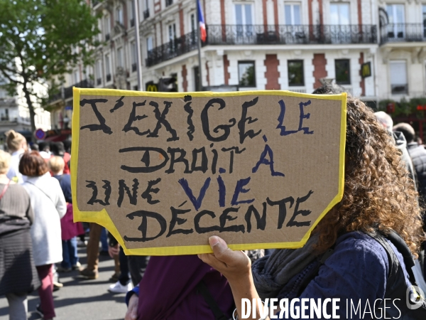 Journée de manifestation du 1er mai 2022 à Paris.