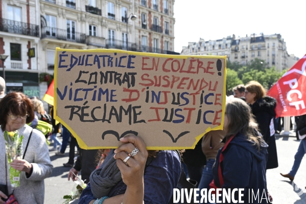 Journée de manifestation du 1er mai 2022 à Paris.