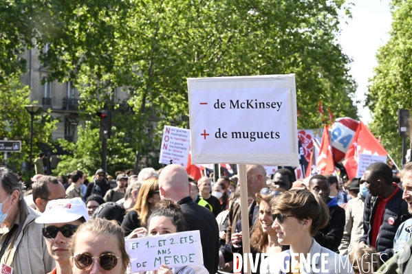 Journée de manifestation du 1er mai 2022 à Paris.