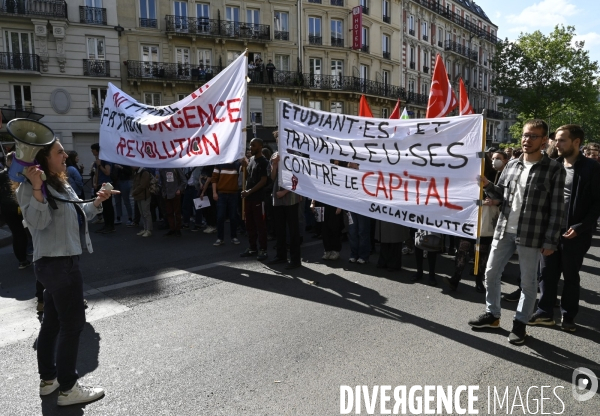 Journée de manifestation du 1er mai 2022 à Paris.