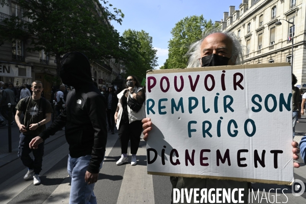 Journée de manifestation du 1er mai 2022 à Paris.