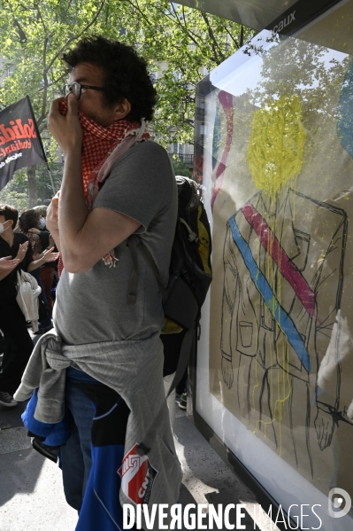 Journée de manifestation du 1er mai 2022 à Paris.