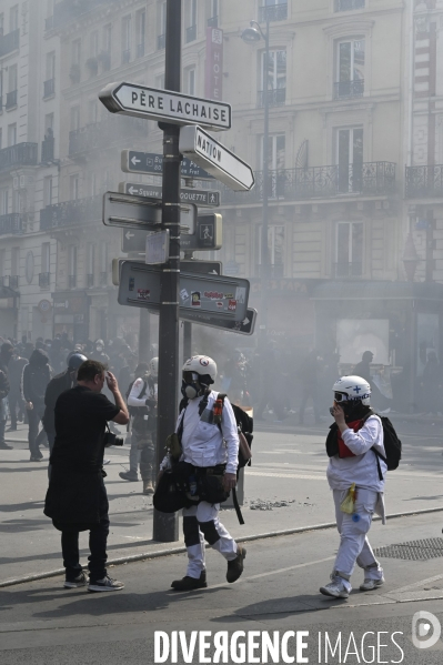 Journée de manifestation du 1er mai 2022 à Paris.