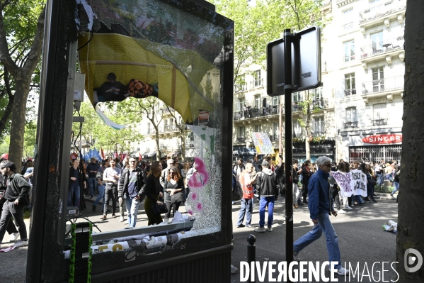 Journée de manifestation du 1er mai 2022 à Paris.