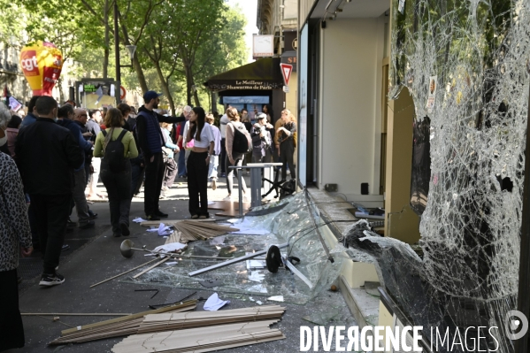 Journée de manifestation du 1er mai 2022 à Paris.