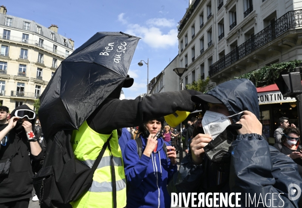 Journée de manifestation du 1er mai 2022 à Paris.