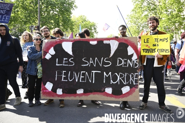 Journée de manifestation du 1er mai 2022 à Paris.