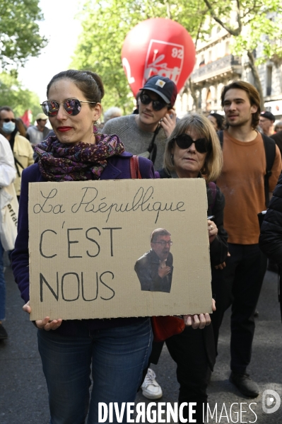 Journée de manifestation du 1er mai 2022 à Paris.