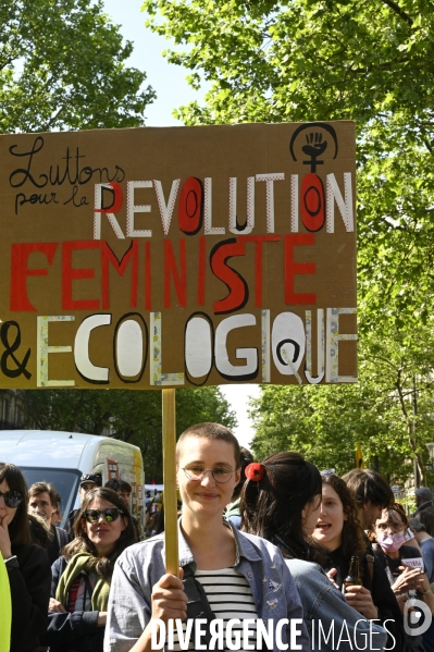 Journée de manifestation du 1er mai 2022 à Paris.