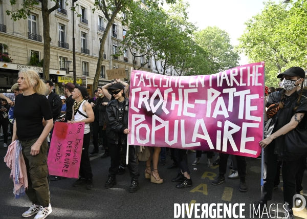 Journée de manifestation du 1er mai 2022 à Paris.