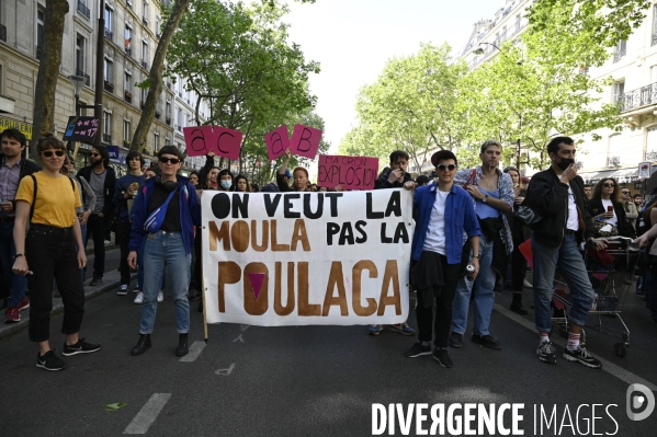 Journée de manifestation du 1er mai 2022 à Paris.