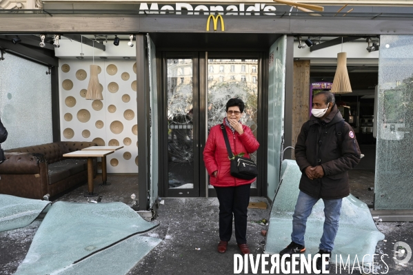 Journée de manifestation du 1er mai 2022 à Paris.